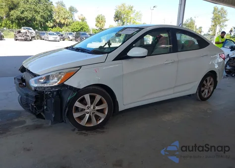 2014 Hyundai Accent Gls z USA, uszkodzony, nr VIN KMHCU4AE0EU738654